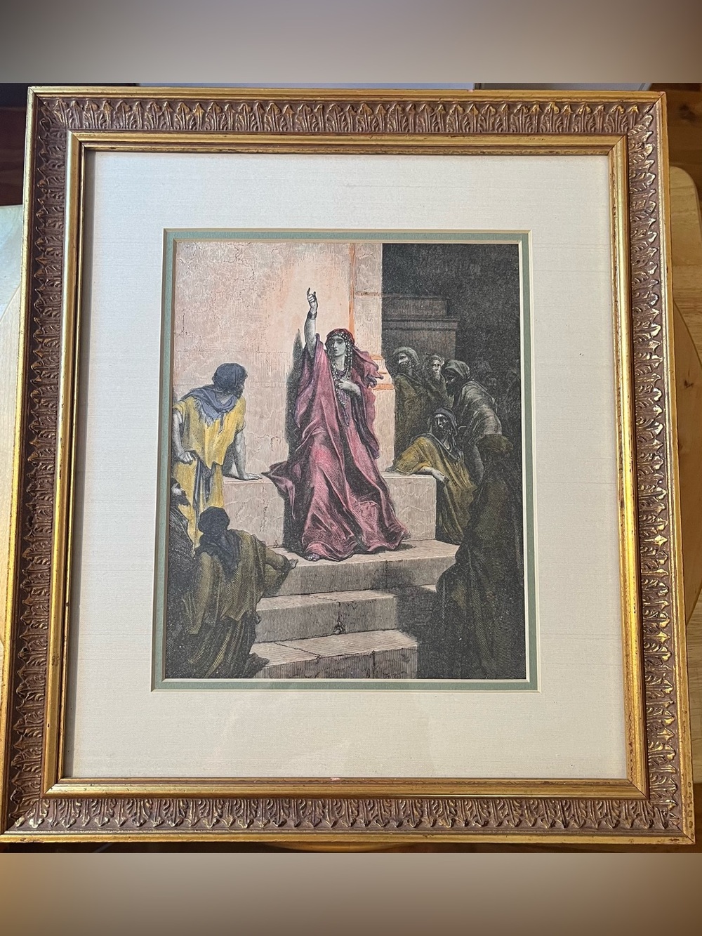 c1890 Vintage Print “Deborah’s Song of Triumph” by Artist Gustave Dore